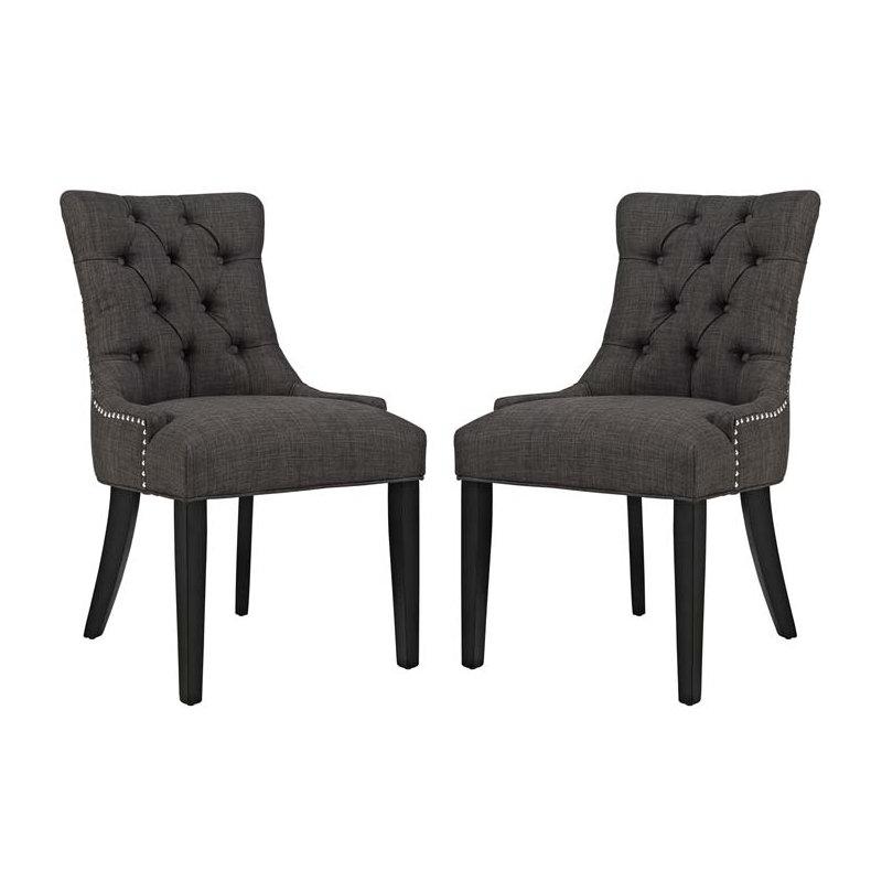 Regent Fabric Dining Chair, Brown