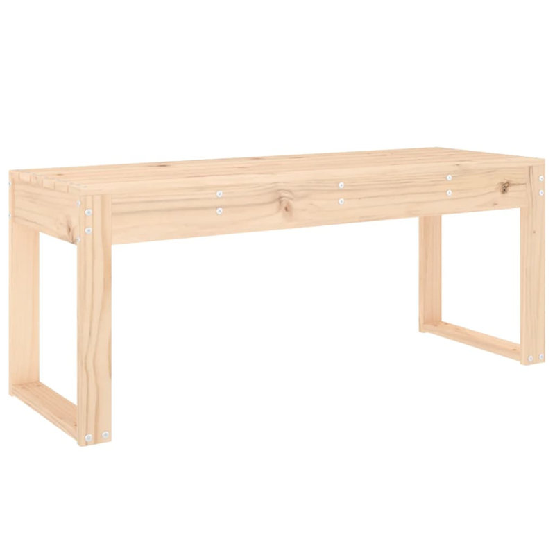 Dimmick Solid Wood Outdoor Bench, Natural Pine, 45cm H x 110cm W x 38cm D