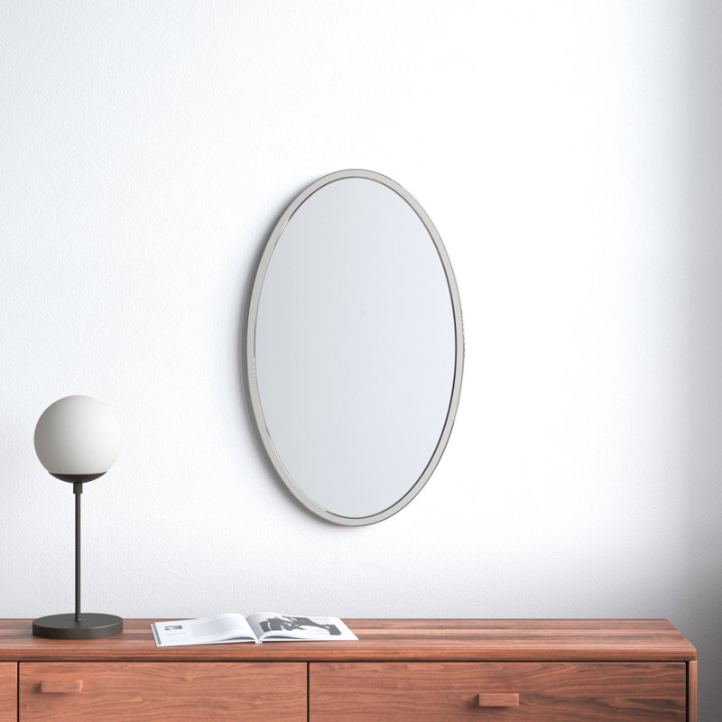 Vidal Stainless Steel Oval Mirror