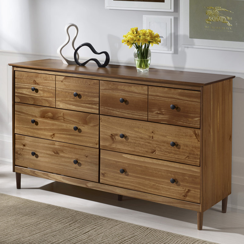 6 Drawer 145Cm W Double Dresser, Caramel