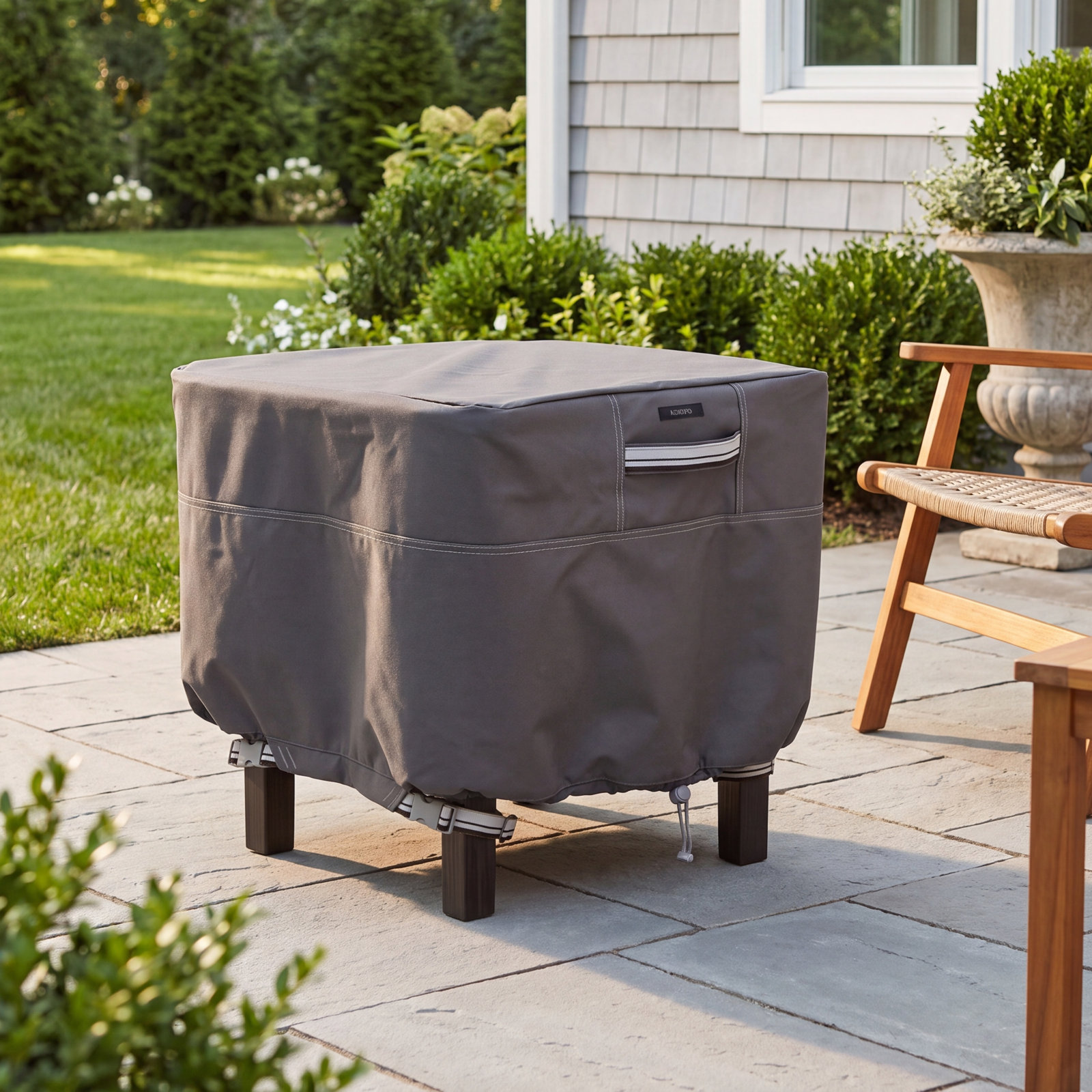 Jaylon Breathable Outdoor Patio Table Cover, 17" H x 21" W x 21" D