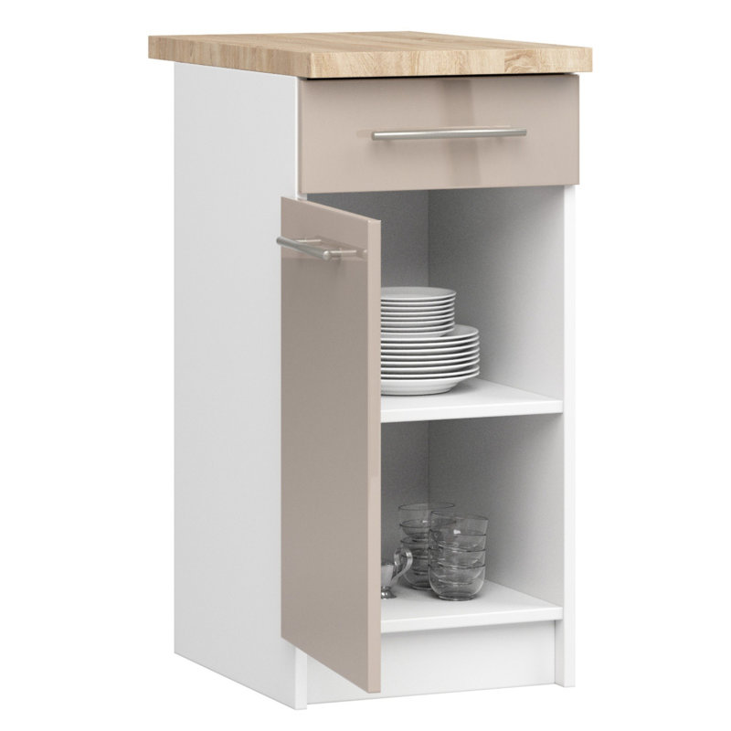 Kuch-Oliwia-Cap 85Cm H x 46Cm D Particleboard Base Cabinet, 85cm H x 40cm W x 46cm D
