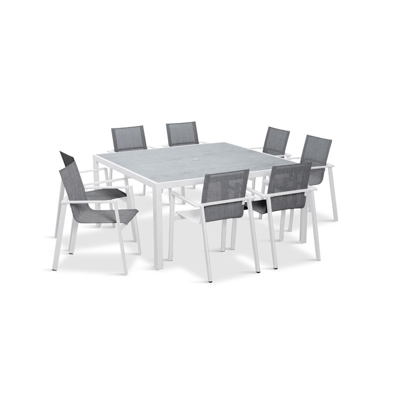 Lift Outdoor 9 - Piece Dining Set, White