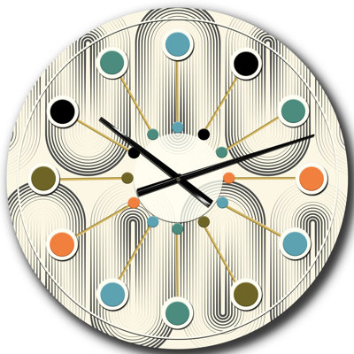 Horloge murale rétro Mid-Century