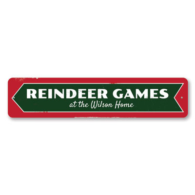 Panneau en aluminium personnalisé Reindeer Games