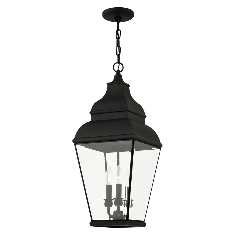 Anousha 3 - Light Outdoor Hanging Lantern, Black
