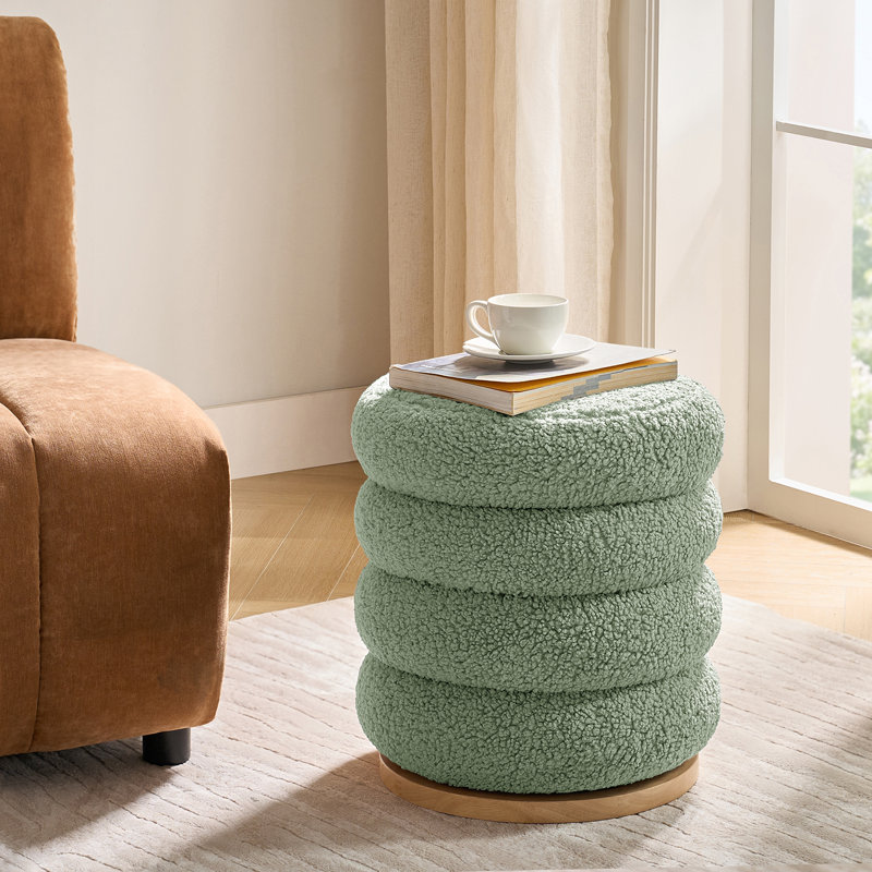 Repose-pieds rond pivotant avec rangement 360 ° Rosa, Vert