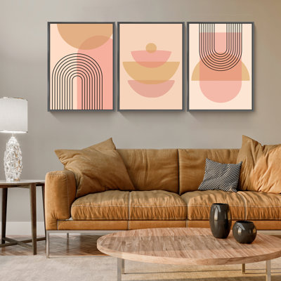 Ensemble de 3 reproductions de photos sur toiles