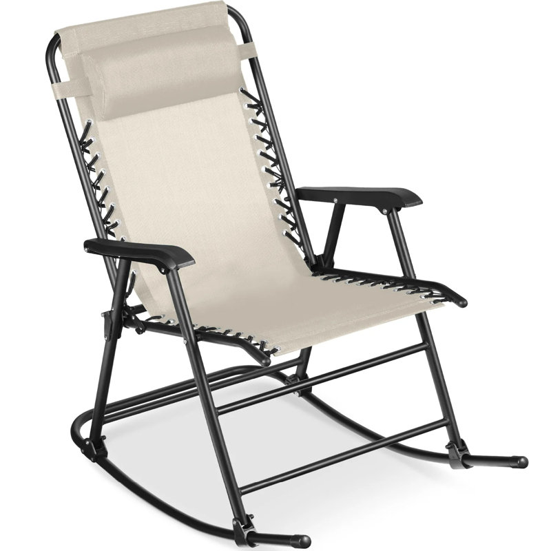 Outdoor Rocking Lounge Chair, Ivory