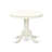 5 Piece Dining Room Table Set Includes a Round Kitchen Table with Pedestal and 4 Light Beige Linen Fabric Dining Chairs, Linen White-310816261-310816262-392083804