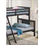 Lit superposé simple au-dessus d'un lit double de style transitionnel moderne-446950602