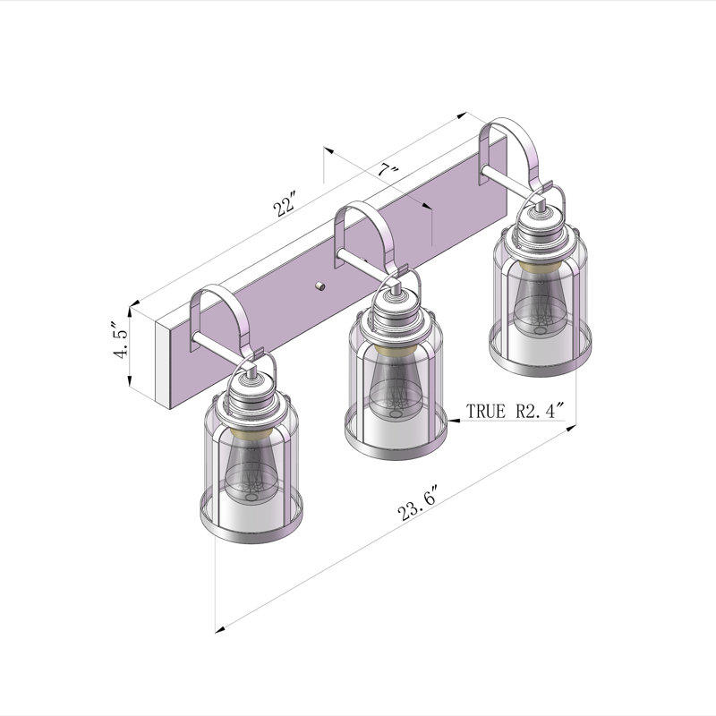 Elanah 3 - Light Dimmable Vanity Light