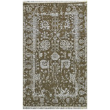 Hand Knotted Wool/Viscose Area Rug in Brown/Silver