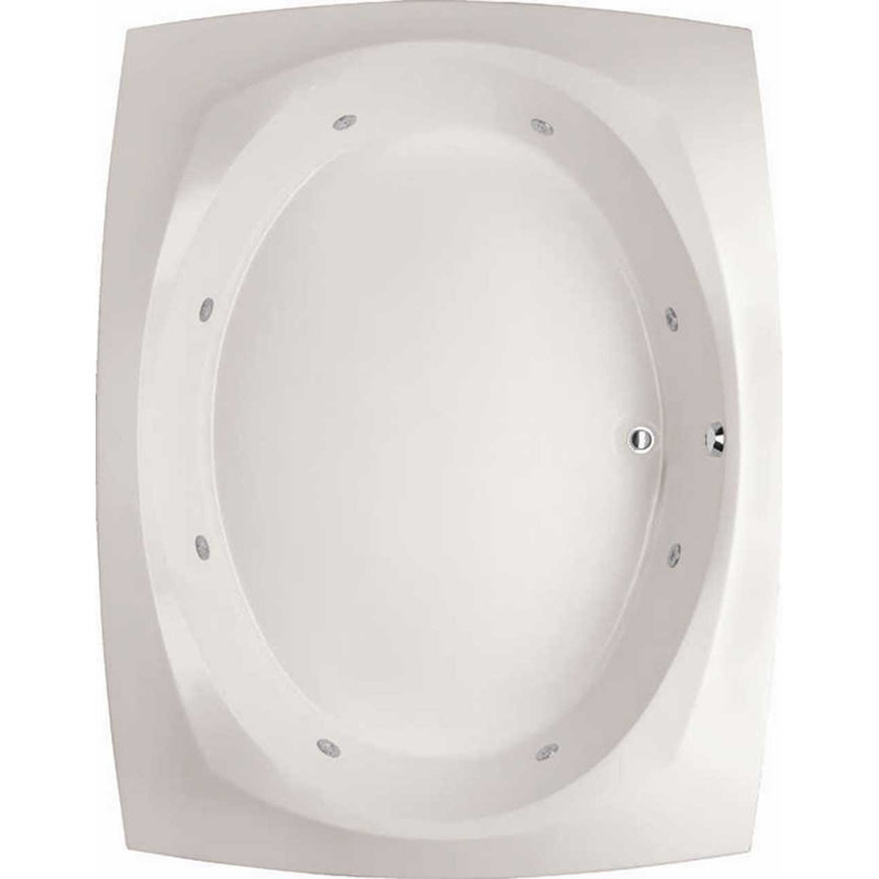 Largo 82'' L Whirlpool Bathtub, White, Polished Chrome