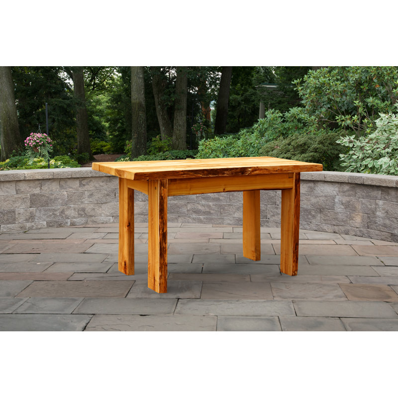 Table de salle à manger en bois Raphael, Teinture cèdre, H 30 po x L 94 po x l 28 po