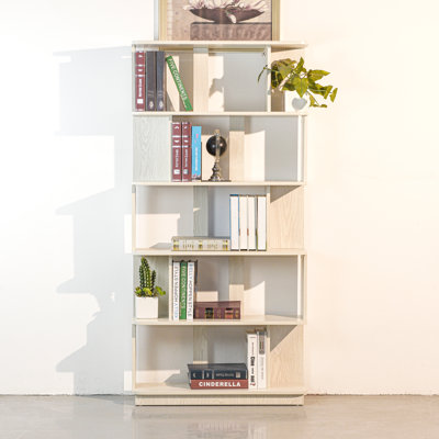 31.5" L x 64.56" H Free combination bookshelf Modern 5-Tier Open Storage Bookcase