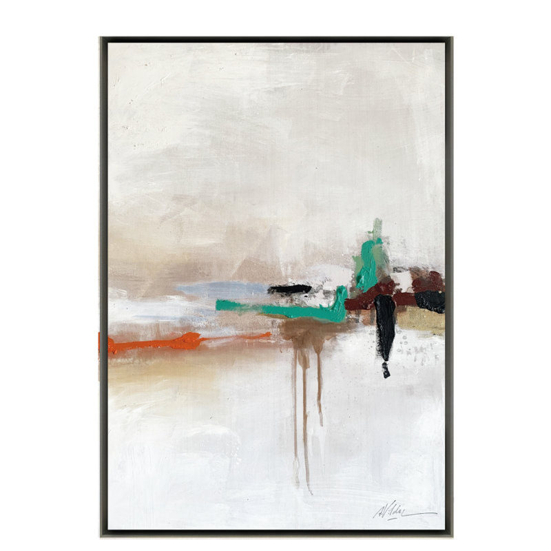 Formelle Single Picture Frame Painting on Wood, 130 cm H x 100 cm W, Silver