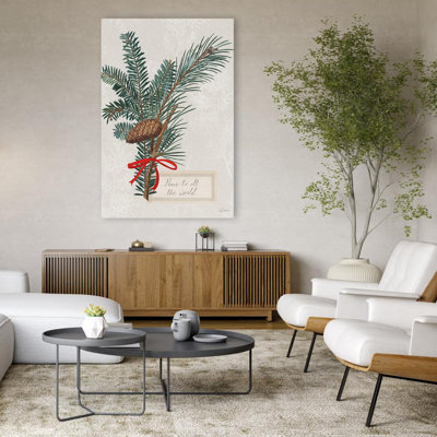 Joyful Tidings IV - Bough Branches, art de Noël brun