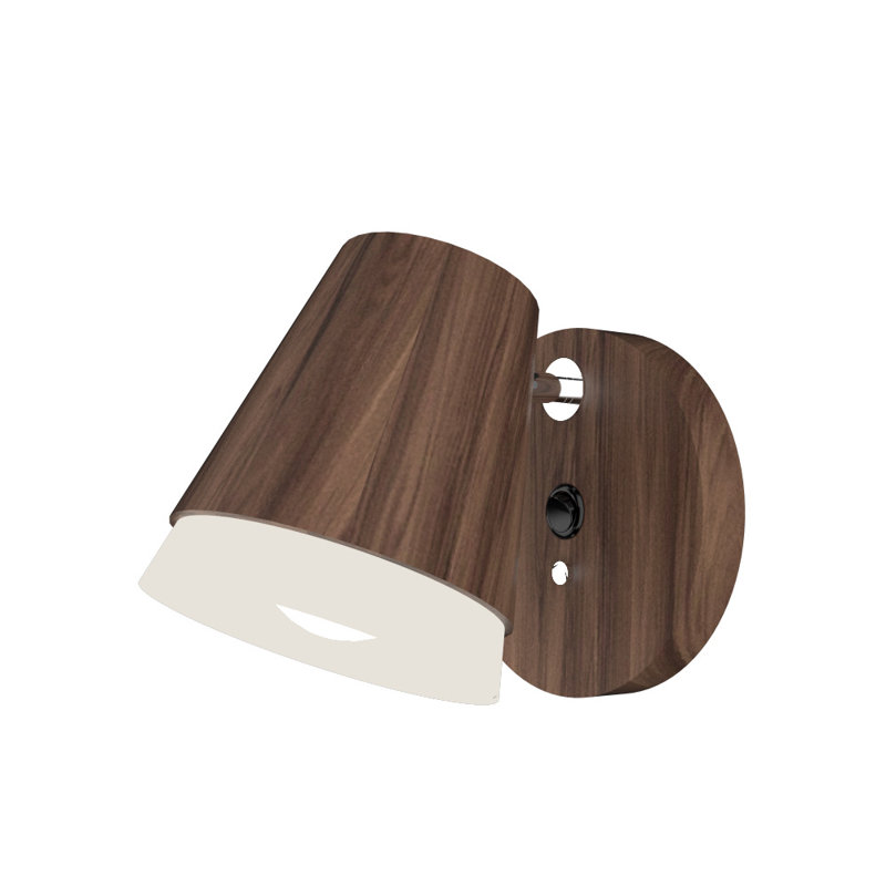 Cônica 1 - Light Armed Sconce, American Walnut