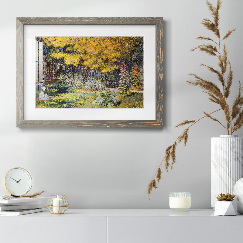 Le jardin. (Le Jardin), 1876, H 28 po x l 42 po x P 1,5 po, Gris