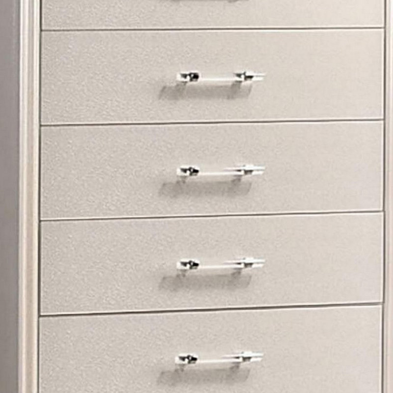Commode en bois massif à 5 tiroirs Jolynda