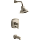 Margaux Rite-Temp Pressure-Balancing Bath and Shower Faucet Trim with Push-Button Diverter and Lever Handle, Valve Not Included