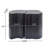 2-In-1 Irregular MGO Patio End Table, Split Design, Small Space Friendly, Indoor Outdoor Use, Black Color-477561017