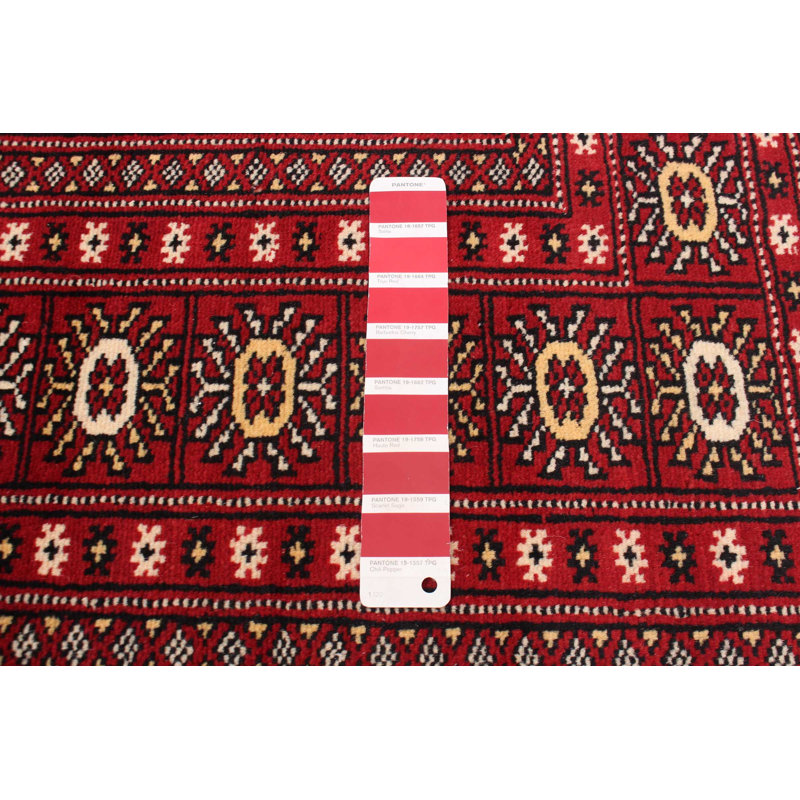 Tapis rouge foncé Finest Peshawar Bokhara 7 pi 11 po x 10 pi 6 po