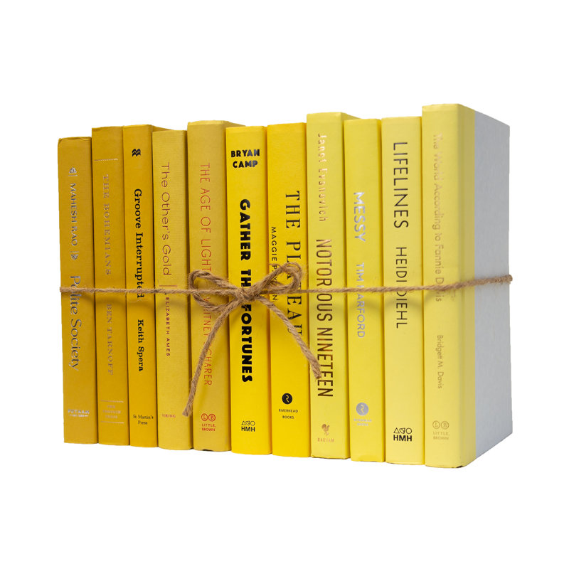 Livres décoratifs - Ensemble de livres - 1 pied de livres jaunes, Daffodil Ombré