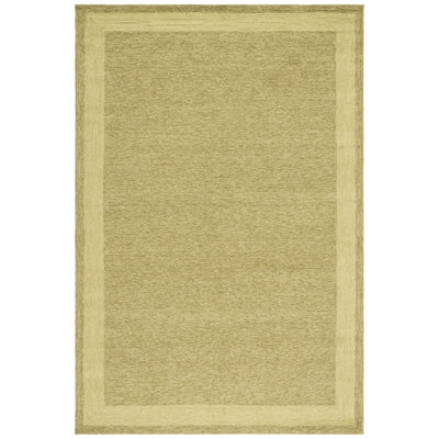 Taran Hand-Hooked Green Area Rug