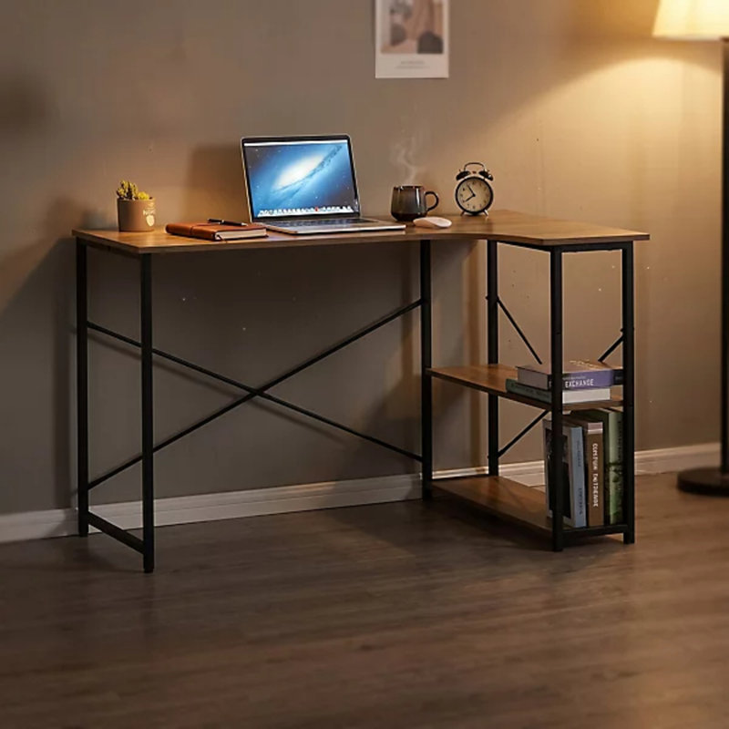 L-Shaped Iron Computer Desk