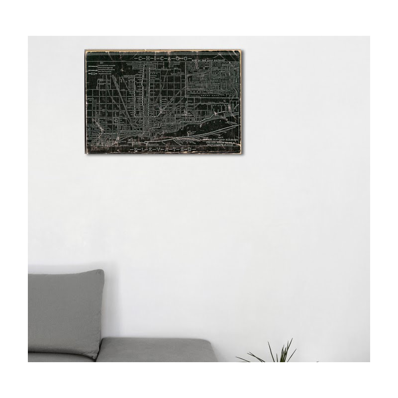 Hatcher & Ethan Chicago Railroad - Impression sur toile, 30 po x 45 po, Toile tendue