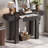 Rustic Minimalist Console Table With Hidden Drawer, Side Power Outlet,Wood Entryway Table-383450563