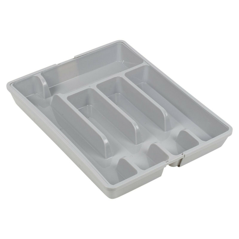 Plastic Cutlery Tray, Grey