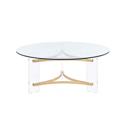 Table basse, finition dorée