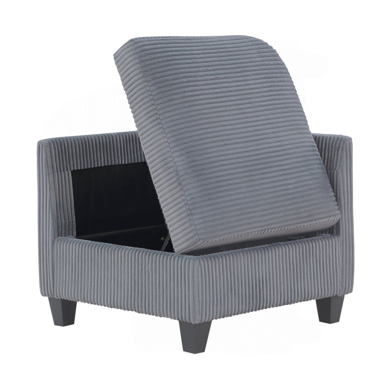 Canapé modulaire 7 pièces avec sièges de rangement 7 pièces, Velours côtelé gris foncé