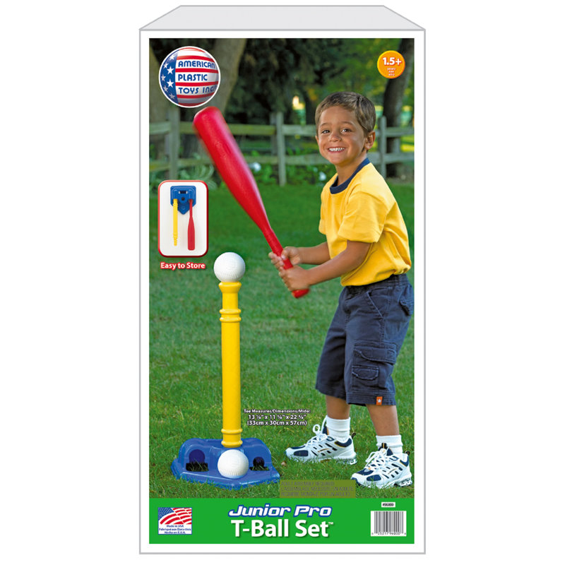 Adjustable Multicolor Plastic T-Ball Set for Kids