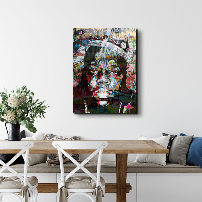 Peinture sur toile tendue, H 18 po x l 15 po x P 1,5 po