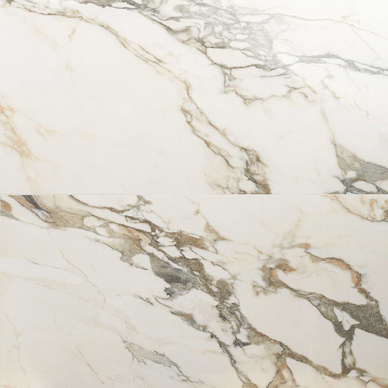 Dreamstone 24X48 Polished Porcelain Tile, Calacatta Rustico Polished