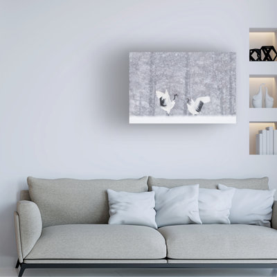 Roberto Marchegiani Japanese Cranes Canvas Art