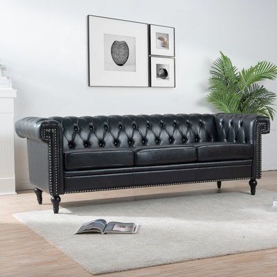 Traditional Square Arm 3-Seater Sofa With Removable Cushions And Sturdy Construction