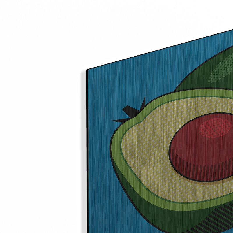 «Avocado On Blue» par Ron Magnes, H 12 po x l 12 po
