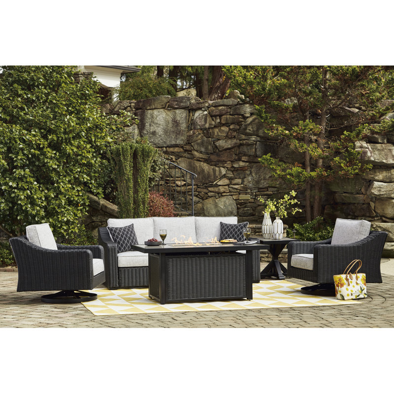 Fauteuil pivotant d'extérieur avec coussin Gennelle