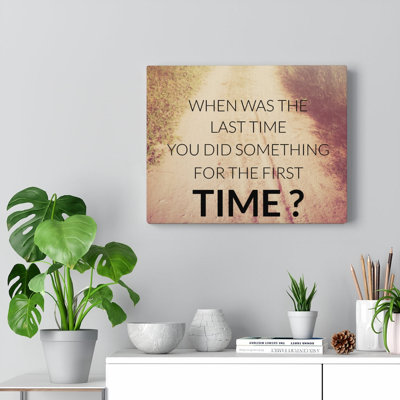 For The First Time - Wrapped Canvas Print