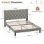 Upholstered Bed Frame with Diamond Button Tufted Headboard-1491723740-1491723714