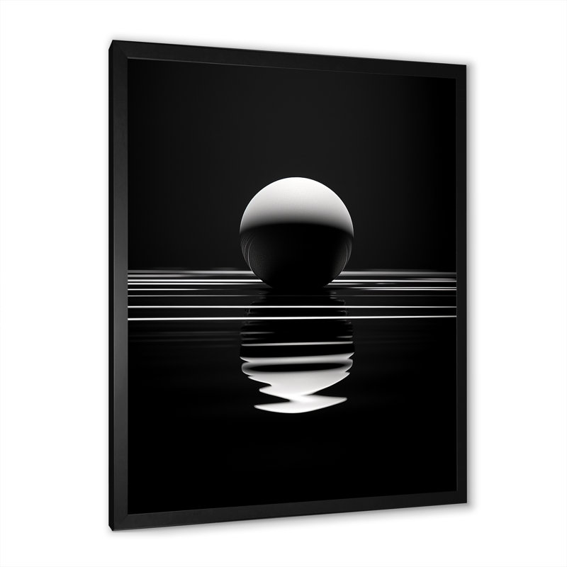 Sapphire Strike Ball Reflection sur toile, H 40 po x l 30 po x P 1,5 po, Cadre simple noir
