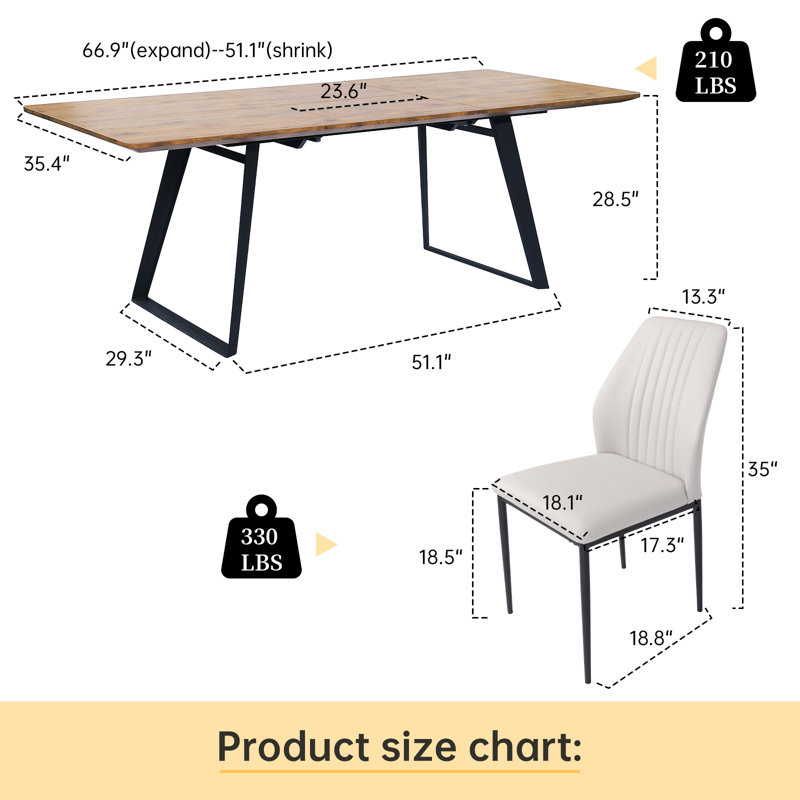 4 - Person Drop Leaf Dining Set, White
