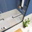 Porte de baignoire à double cadre coulissante en frêne gris l 56 à 60 po x H 60 po-116835874