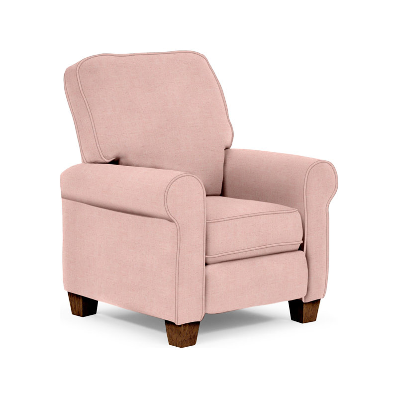 Manual Lever-Handle Recliner , Charcoal Grey Performance, Dark Walnut