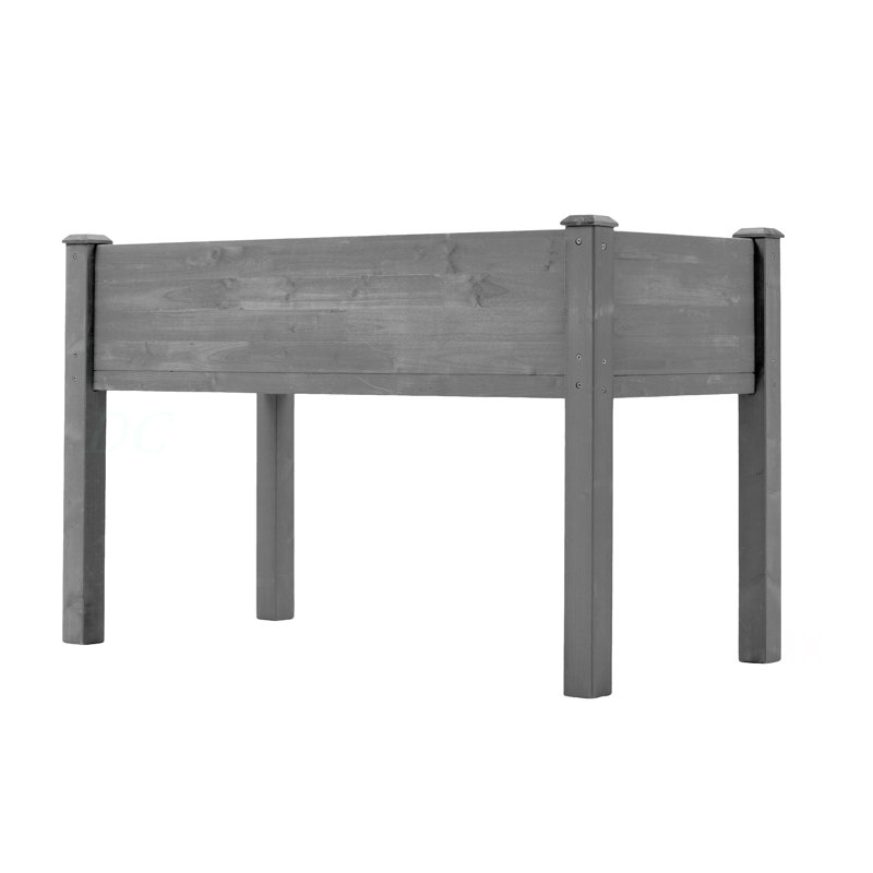Lit de jardin surélevé de 48 po x 24 po x 30 po avec pieds, jardinière en bois surélevée pour plantes, fleurs, légumes, herbes